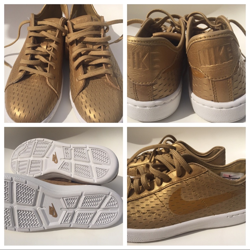 Gold Classic Nike Womens 7.5 rare tennis shoes